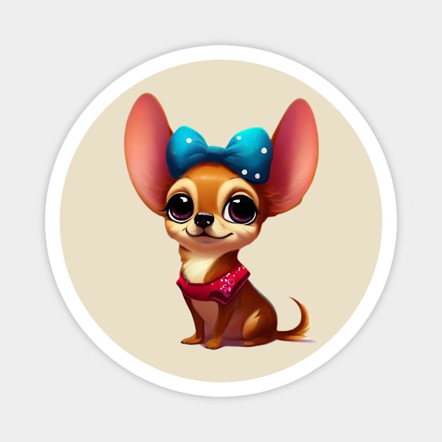 Cheerful Chihuahua Magnet by Stupid Coffee Designs